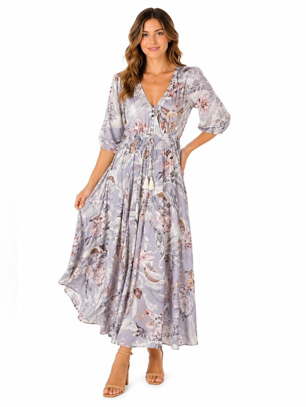 Arizona Rose Prairie/Cottagecore Inspired Maxi Dress Lightweight Flowy  Empire